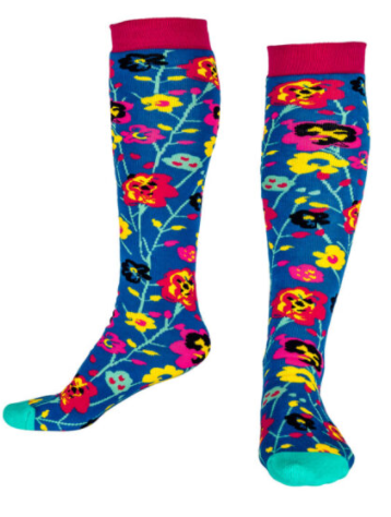Squelch Grown Ups Funky Flower Welly Boot Socks O S